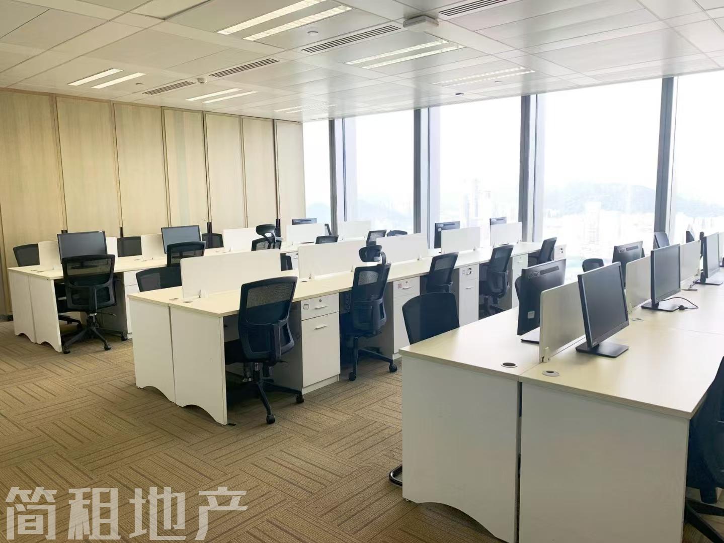 京基100大厦 稀有户型 精装965平带全套办公家私 电梯口