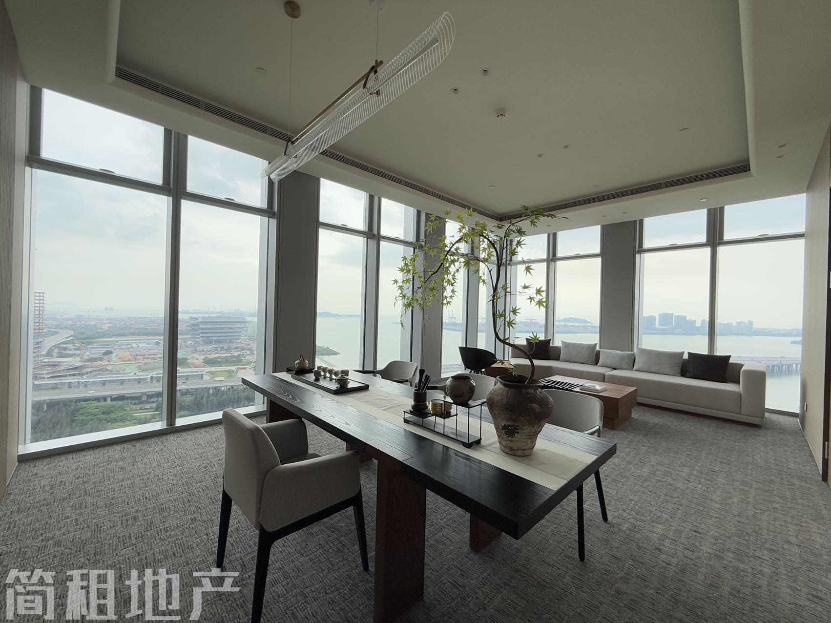 前海嘉里中心精装带家私出租  西南双面采光无遮挡海景