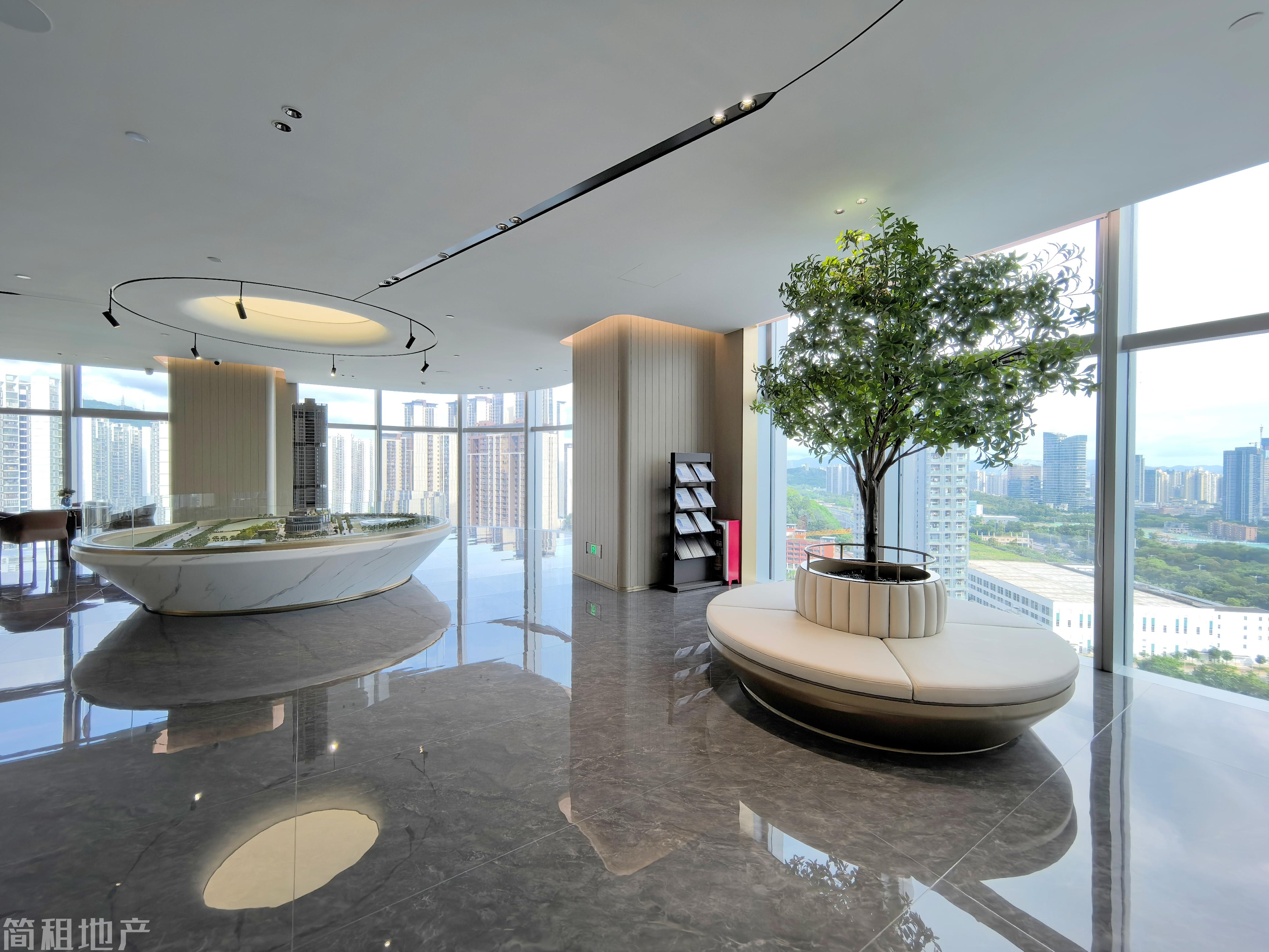 华侨城百万样板间出租 寰侨商务大厦豪装642平 电梯口带家私