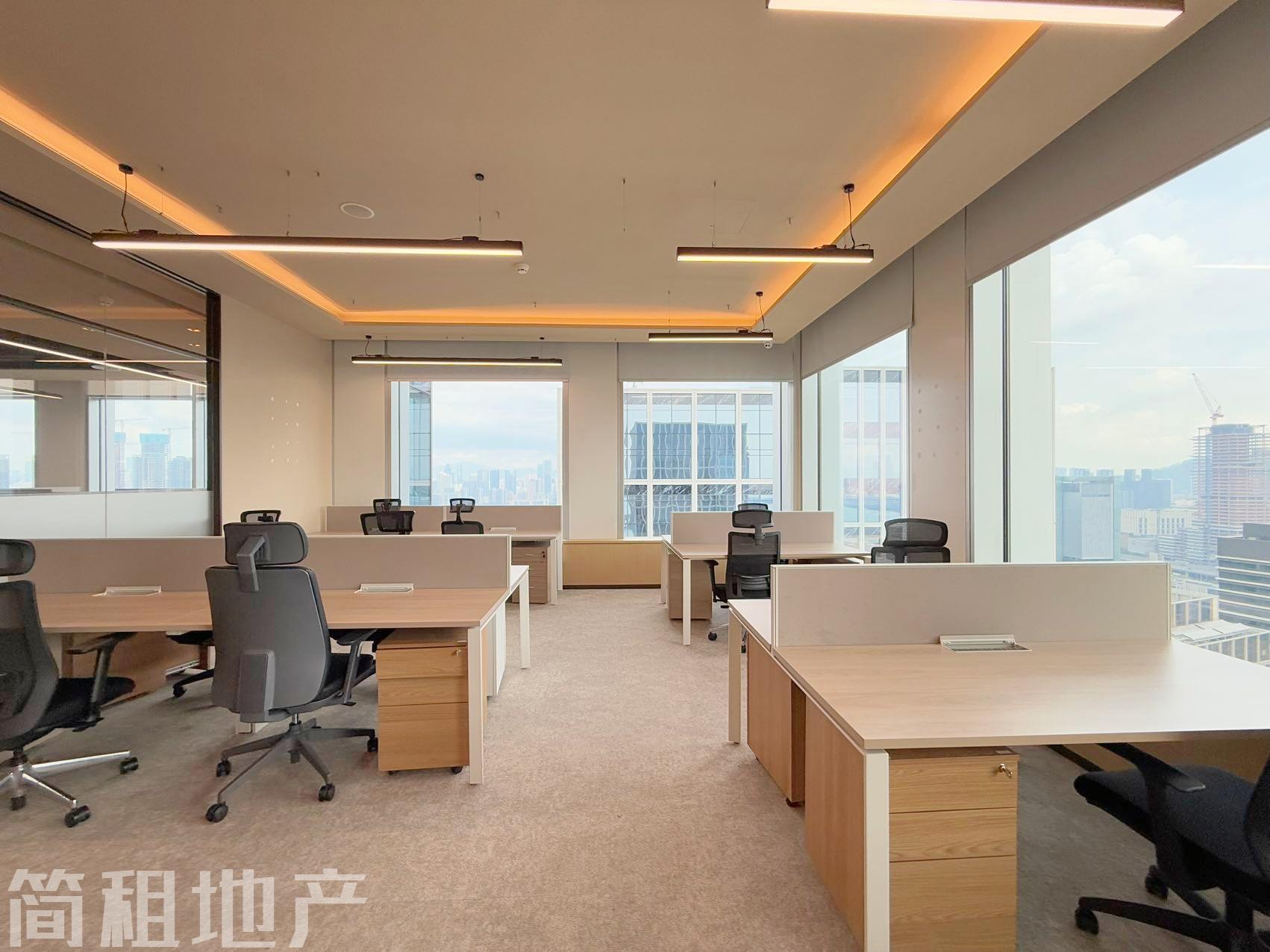 前海嘉里中心整层豪装办公招租 无遮挡海景带家私